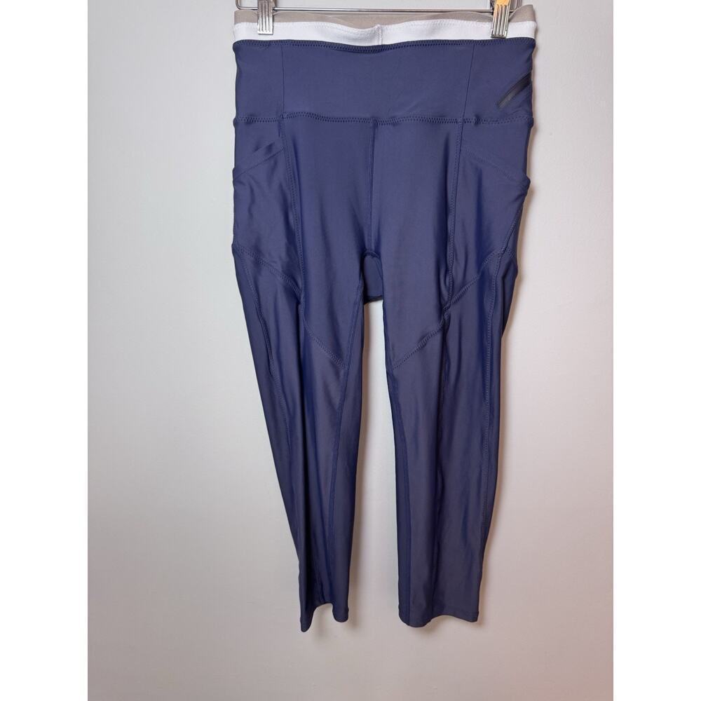 Free People Movement Navy Blue High Waisted Legging Cropped Sz Small Pockets
